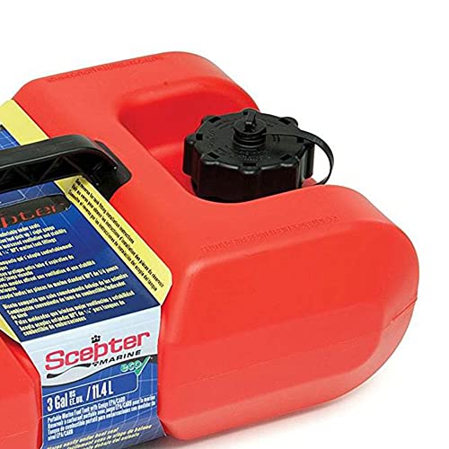 Rectangular 9 Gallon Low Profile Marine Fuel Tank, 23-Inches x 14-Inches x 11.5-Inches, Red F5919