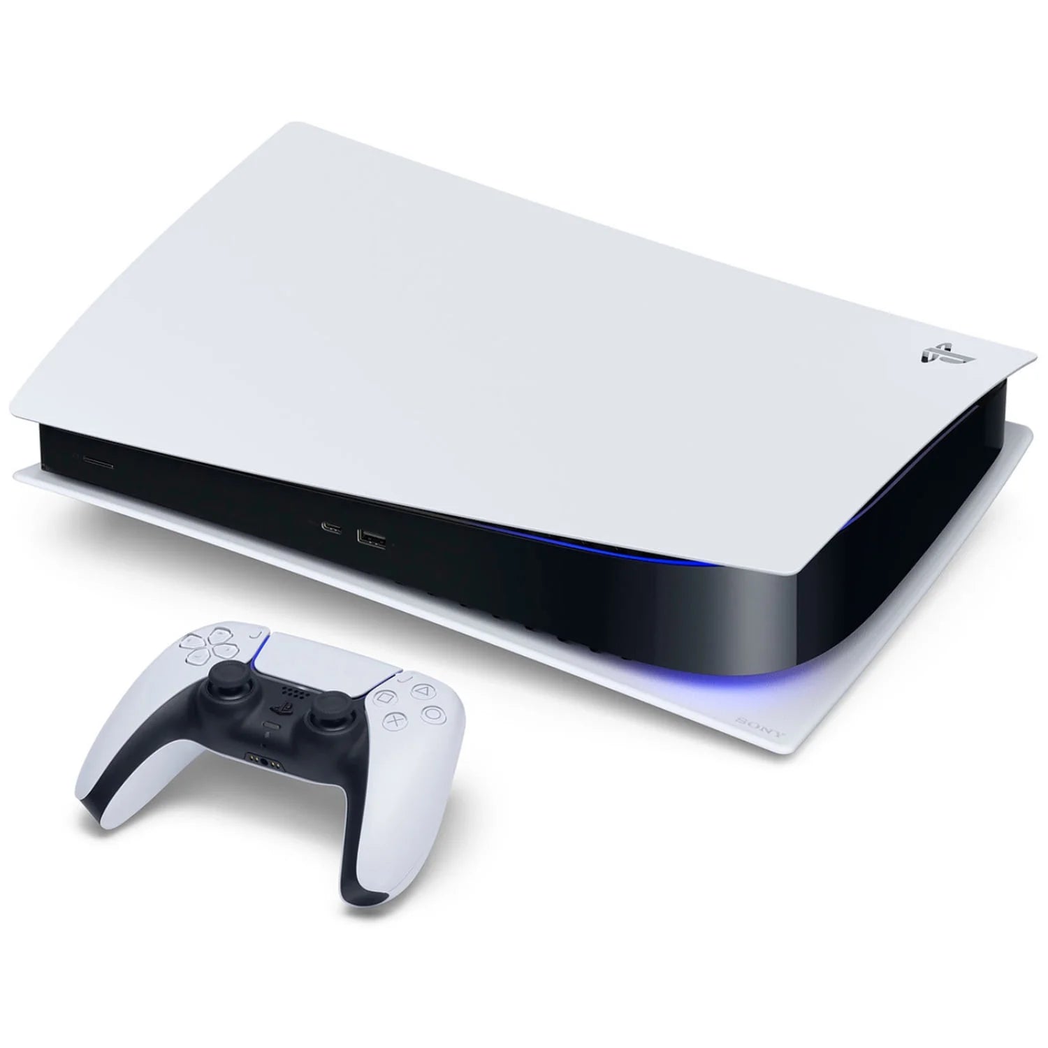 Playstation 5 Disc Version Console with White Controller and Gran Turismo 7 Bundle with Cleaning Cloth R21039