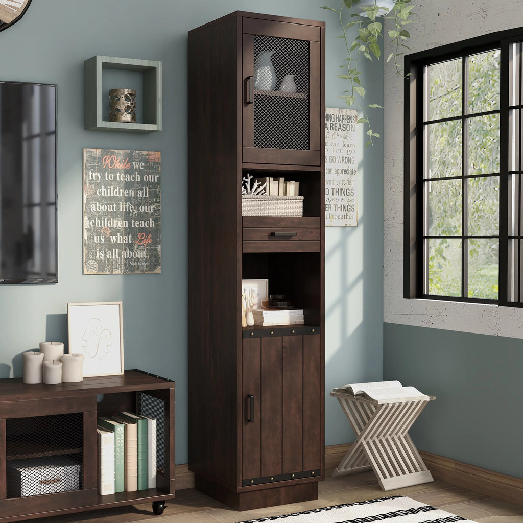 Walnut Multi-Storage TV Tower Z831