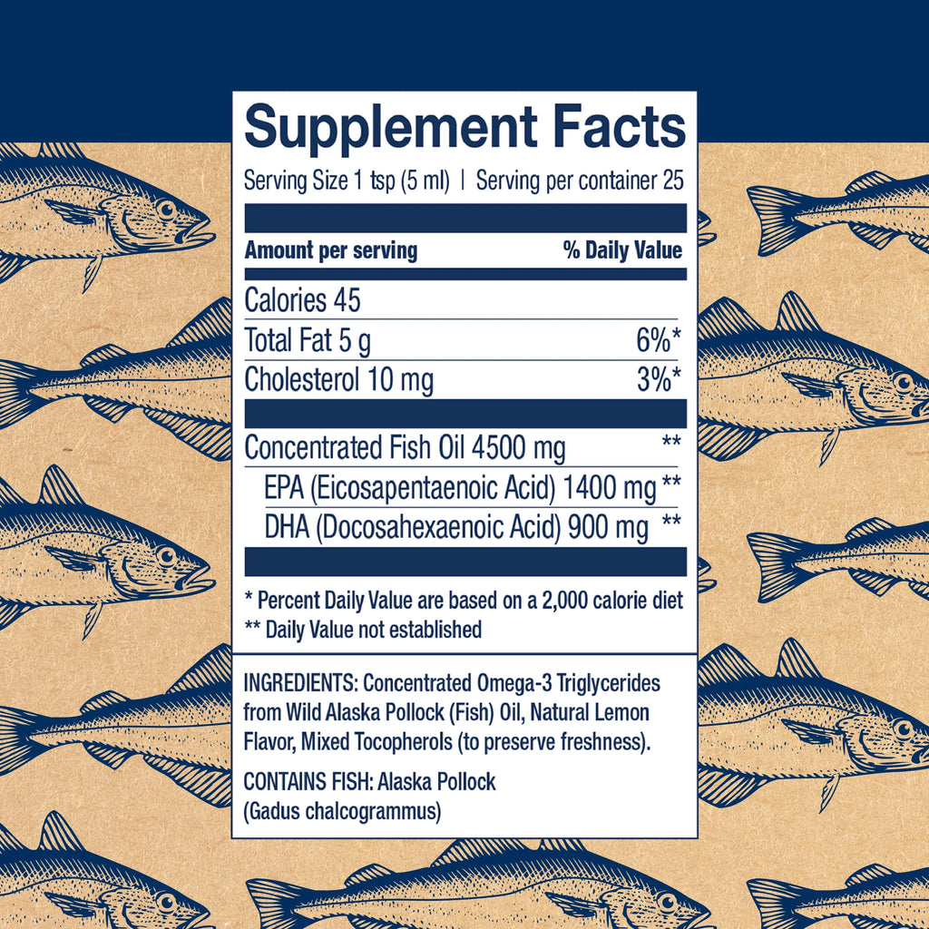 4.23 oz Wild Alaskan Fish Oil Liquid B22499