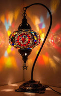 Multicolor Mosaic Gooseneck Table Lamp N94082