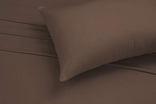 King Size 100% Cotton Brushed Flannel Bed Sheet Sets 4 Pcs Grey Plaid H262985