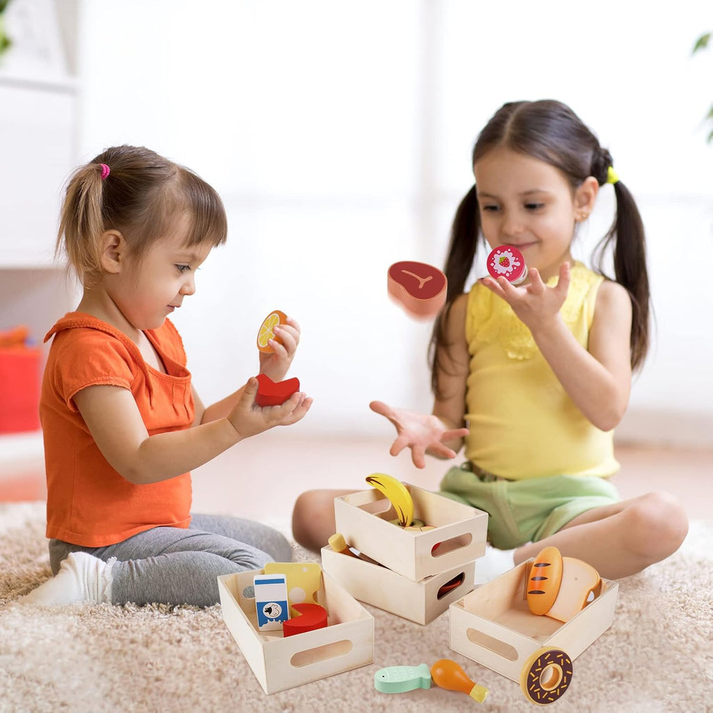 Wooden Play Food Sets for Toddlers E38265