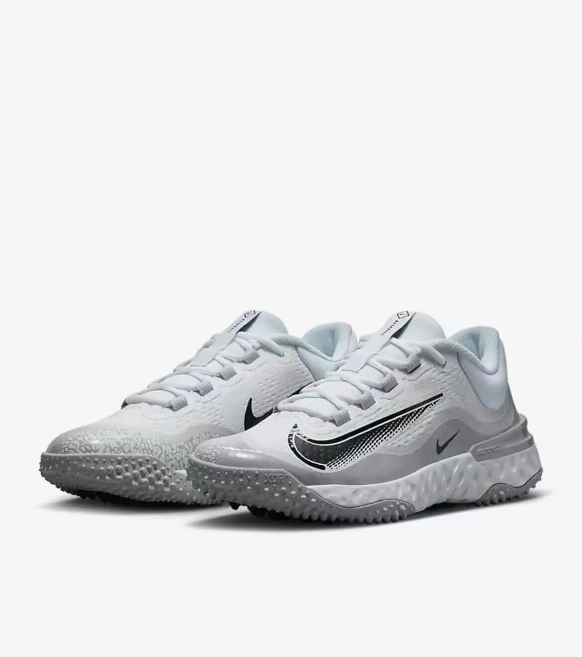 Grey/White Baseball Turf Shoes M944