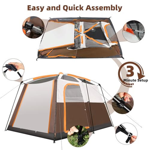 6 Person Waterproof Windproof Pop-Up Tent with Carry Bag A963340