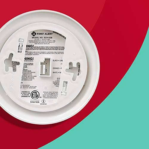 Hardwired AC Smoke and Carbon Monoxide Detector with 10 Year Sealed Battery Backup T93497