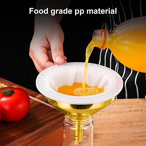 5-Inch 304 Stainless Steel Funnel with Fine Mesh Strainer X36341