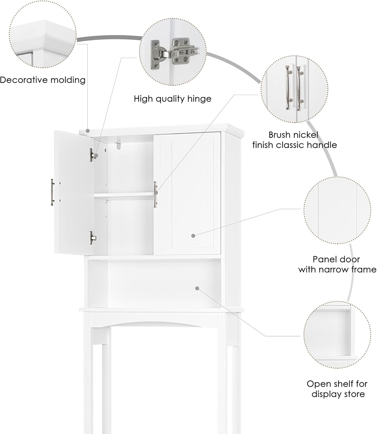 White Over The Toilet Storage Cabinet I879968