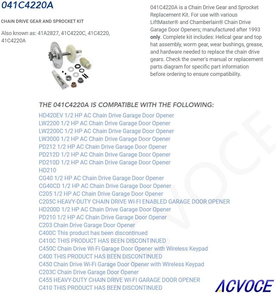 Chain Drive Gear and Sprocket Kit M46414