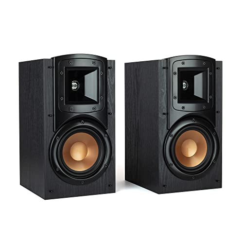 Black Bookshelf Speakers with Center Channel Speaker and Subwoofer Speaker F902