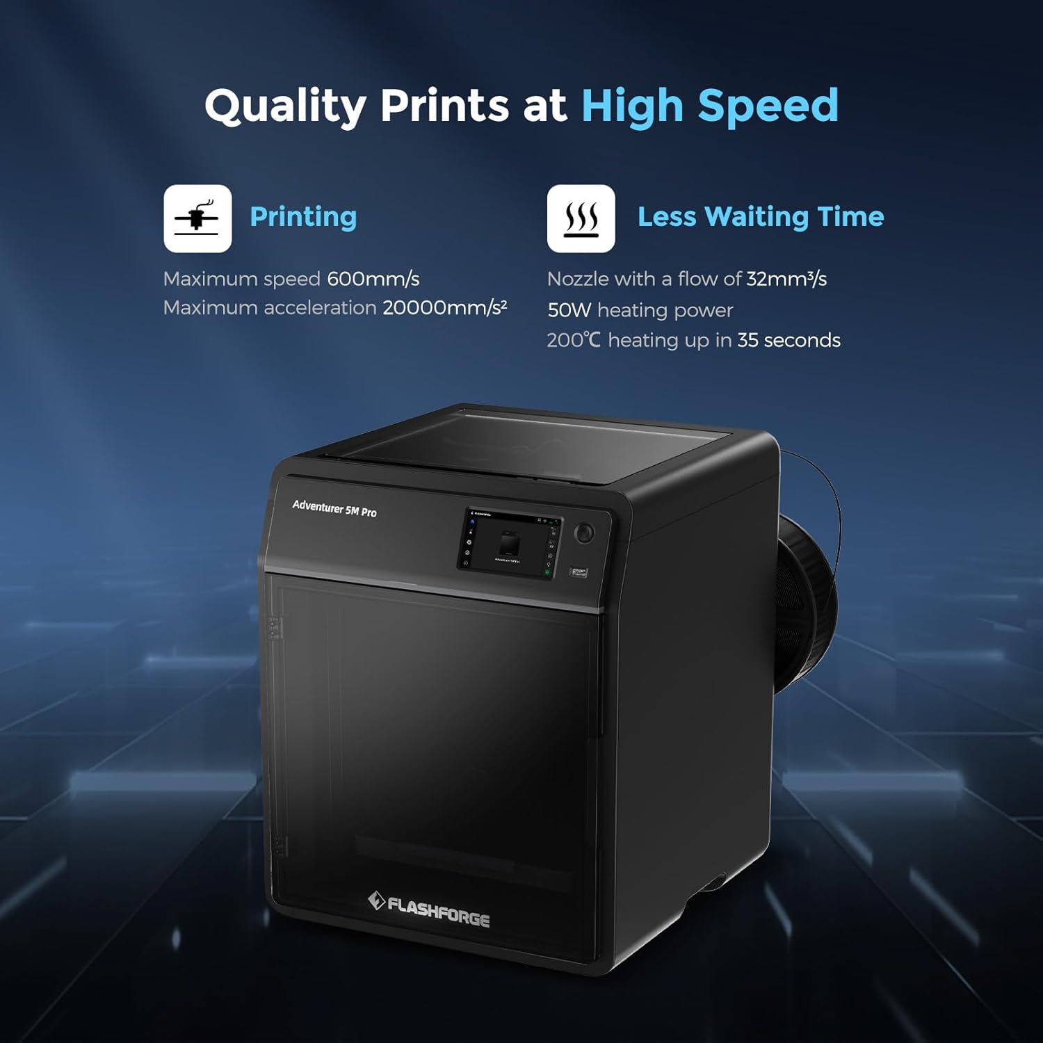 3D Printer with 1KG Silk PLA Blue and Rose G14713