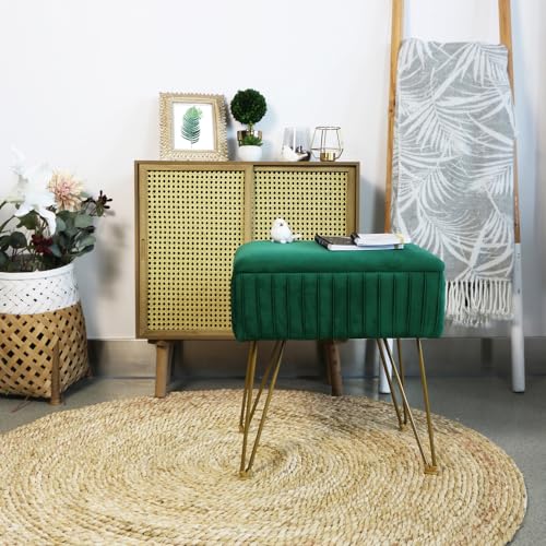 White Velvet Vanity Stool with Back V172