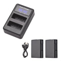 2pcs 7.4V 1500mAh Battery + 1pc Dual Channel Battery USB Port Screen Display S996