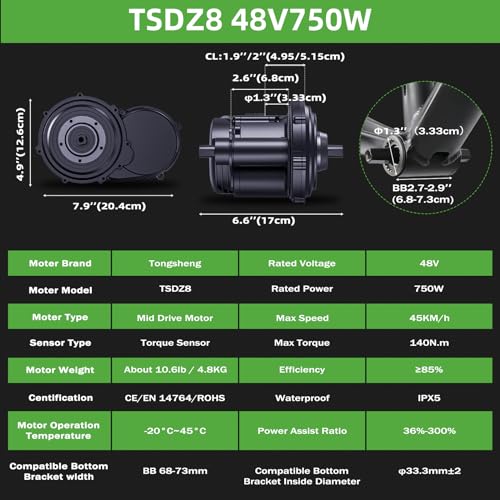 750W Mid-Drive Ebike Conversion Kit B769809