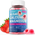Calcium Supplement Gummy with Algae Calcium 600mg, Magnesium 300mg, Zinc, D3 & B12 Complex, 1Pack F11050