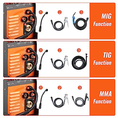 3 in 1 270 Amp MIG Lift TIG Arc Welder with IGBT DC Inverter T14579