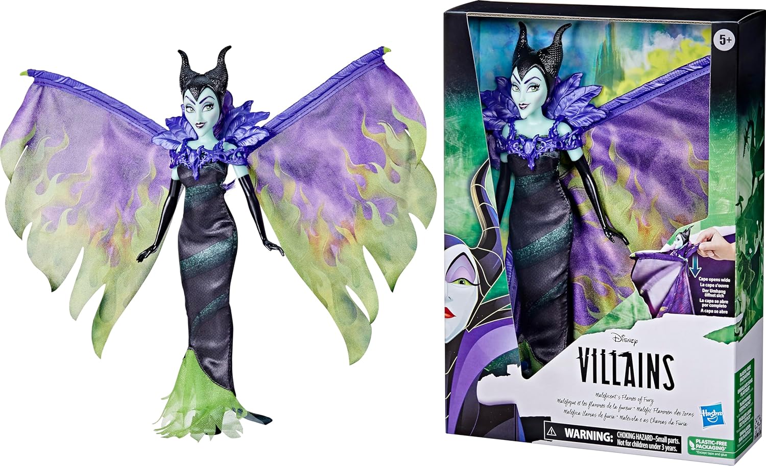 Disney Princess Maleficent's Flames of Fury Fashion Doll with Accessories and Removable Clothes P2587