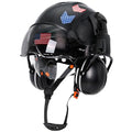 Vented Hard Hat with Double Visor and Chin Straps P4976