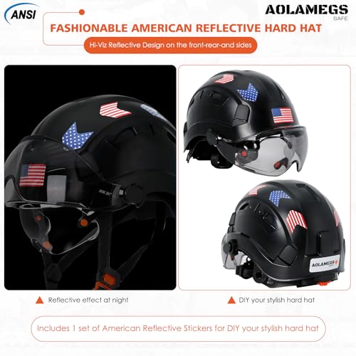 Vented Hard Hat with Double Visor and Chin Straps P4976