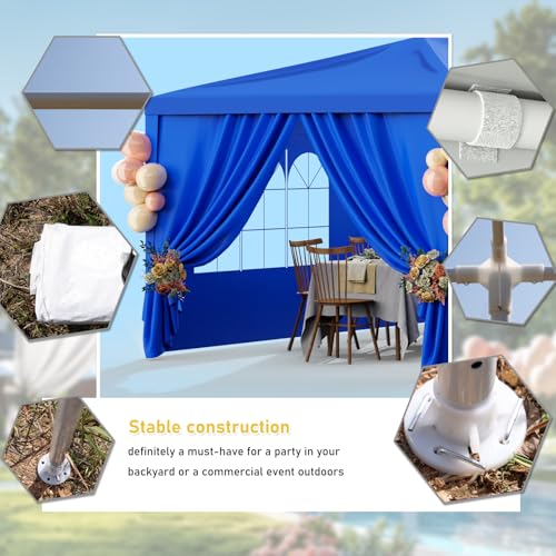 White 10x30 Heavy Duty Party Tent with 8 Removable Sidewalls J683625