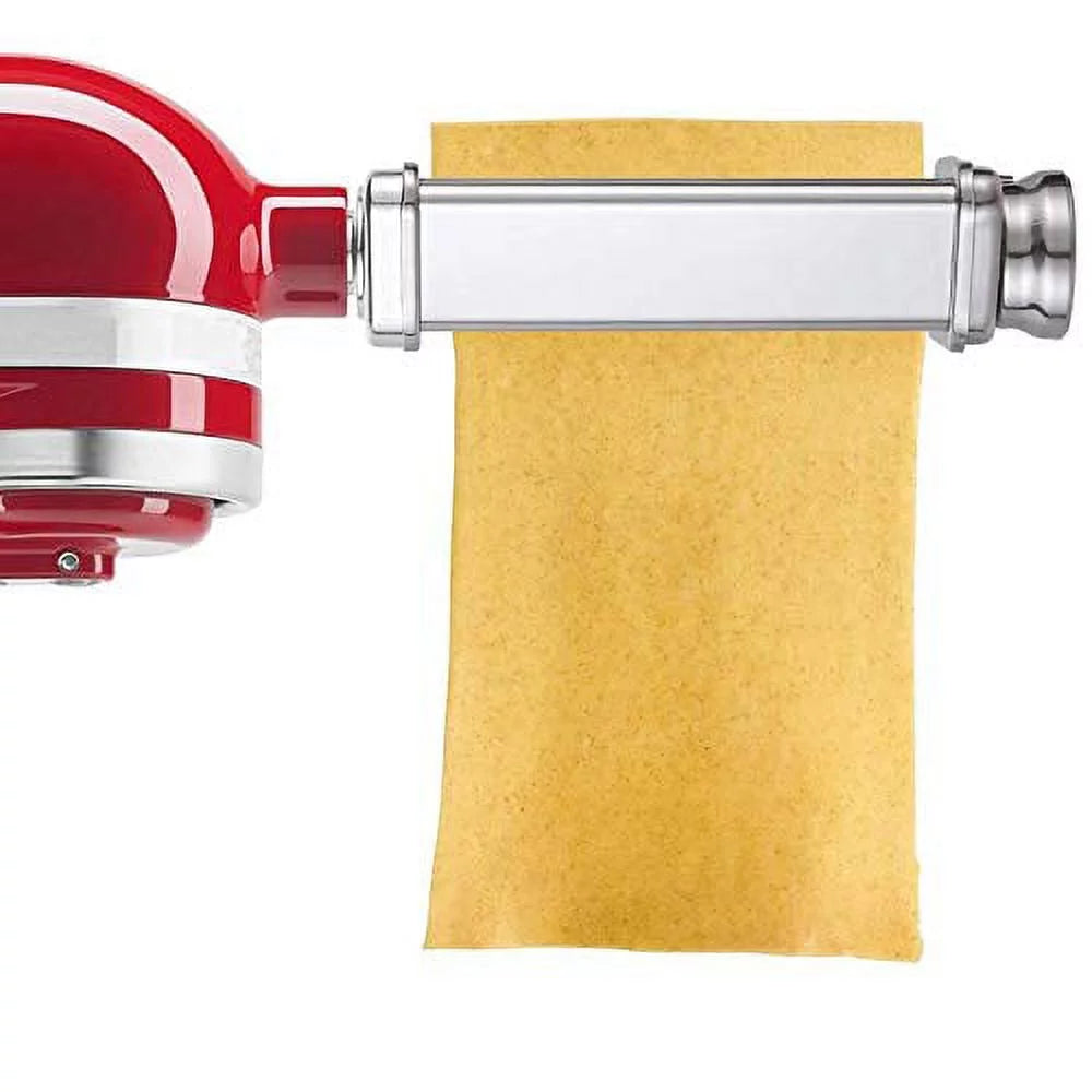 Pasta Attachment for KitchenAid Stand Mixer, Pasta Sheet Roller, Spaghetti Cutter and Fettuccine Cutter Pasta Maker Stainless Steel Accessories 3Pcs P13185