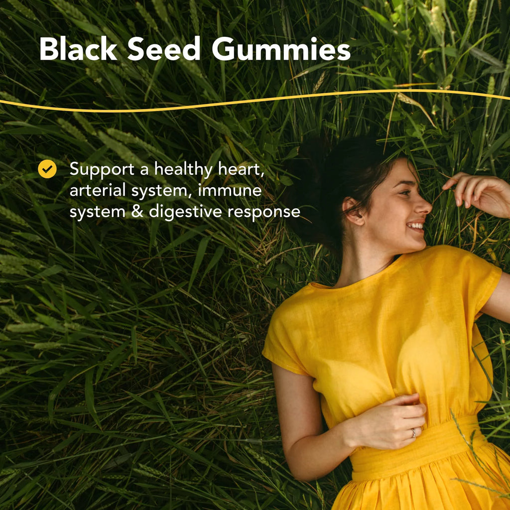 Black Seed Gummies, Pomegranate Flavor - 60 Gummies - Non-GMO - 30 Servings C42022