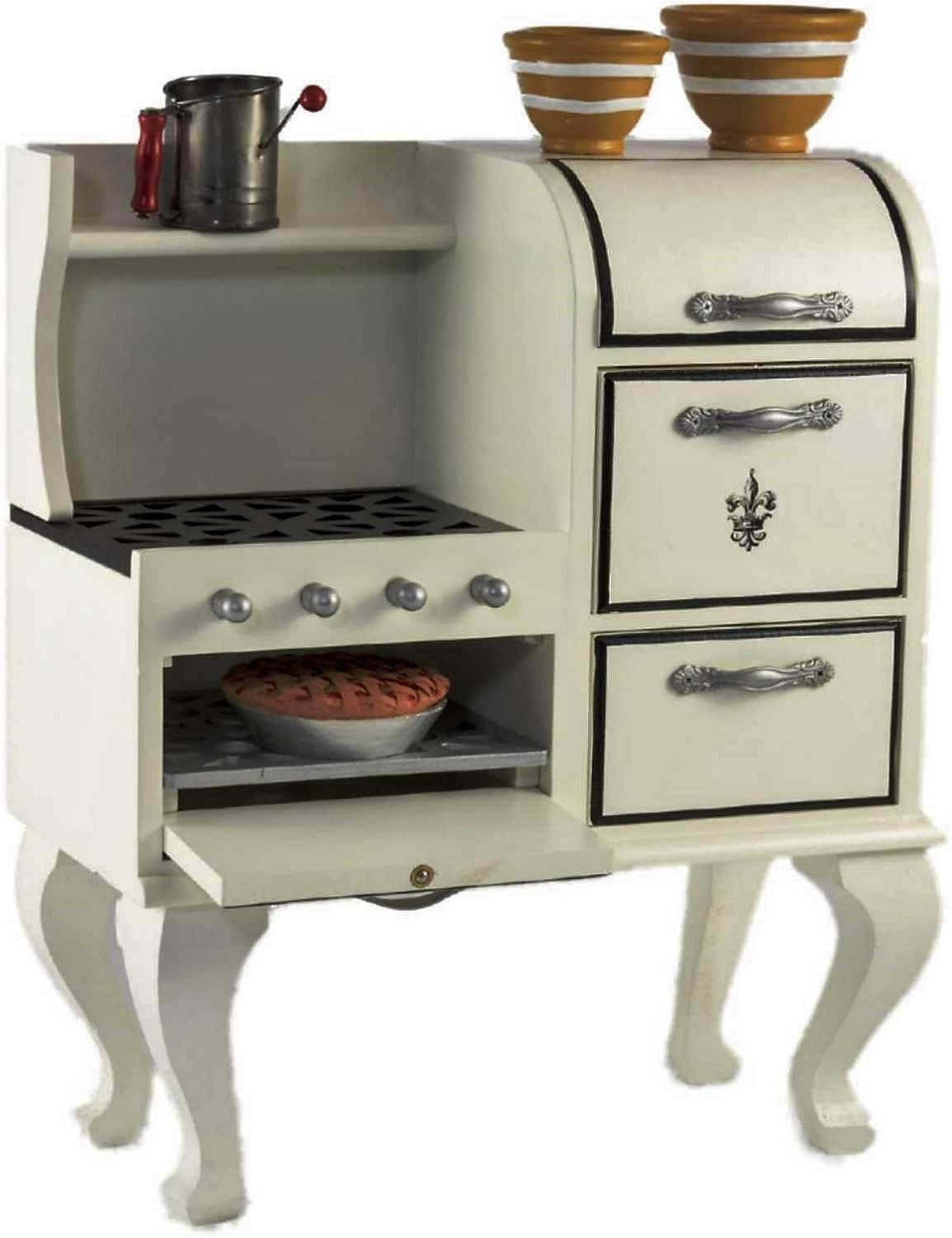 18 Inch Doll Furniture Wooden Cook Stove & Oven N19317
