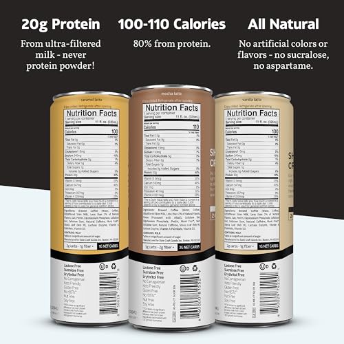 Dark Chocolate High Protein Milk Shake, Lactose Free, 11 fl oz, 12 Cans G796