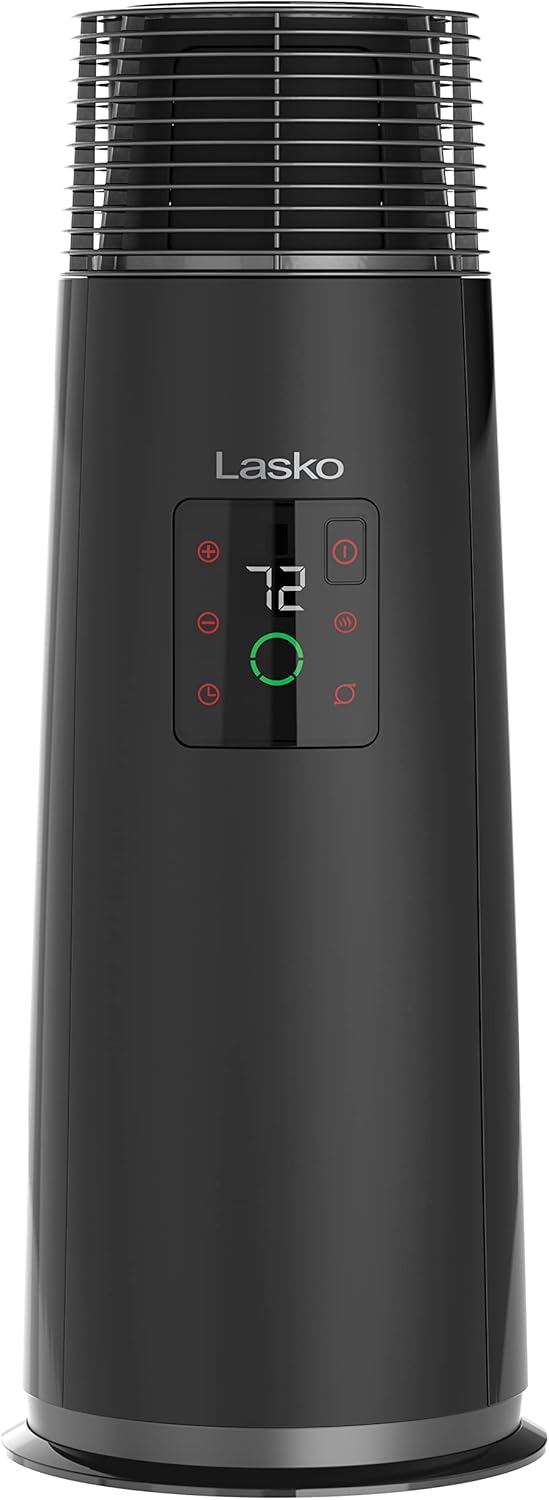 Black 1500W Oscillating Ceramic Tower Heater U6164