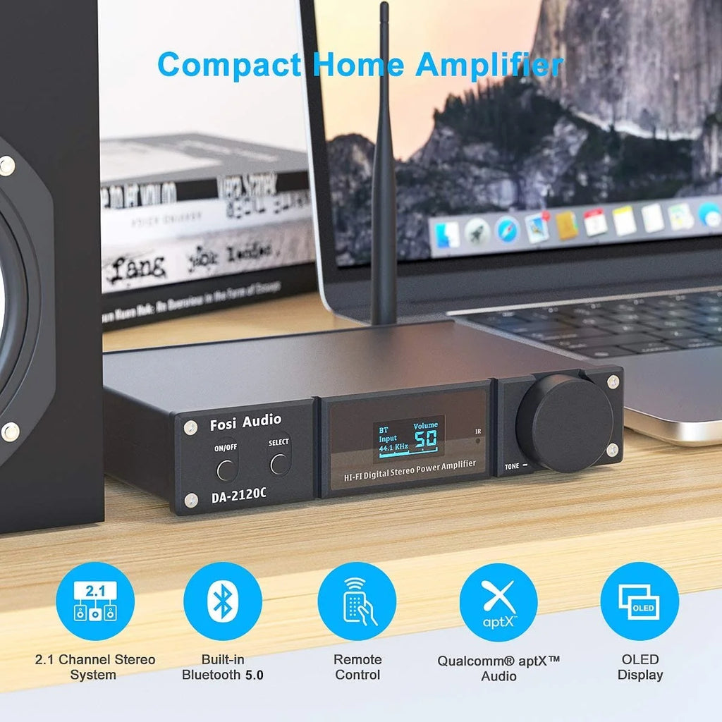 240W Bluetooth 5.0 Stereo Audio DAC Amplifier J2559