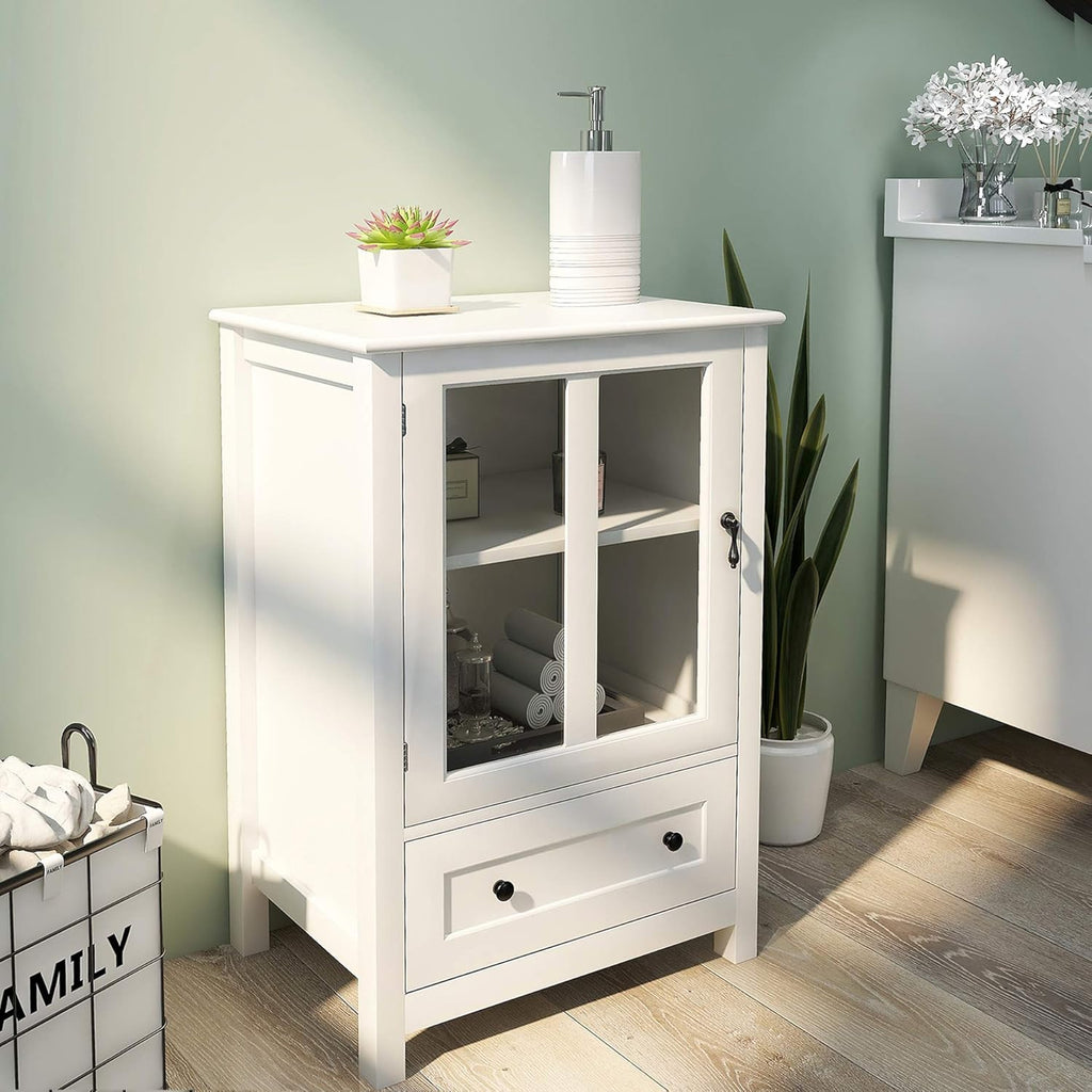 White Wooden Kitchen Storage Sideboard with Drawer F8812
