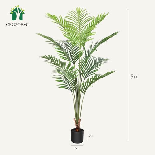 Artificial Areca Palm Tree 6 Feet Fake Tropical Palm Plant, 2Pack V525252