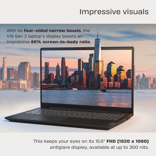 15.6" FHD Laptop, Intel Dual Core, 8GB RAM, 256GB SSD, Windows 11 Home, Black J254
