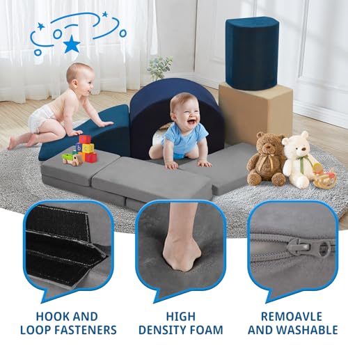 7 Pieces Soft Foam Climbing Blocks PlaySet X449293