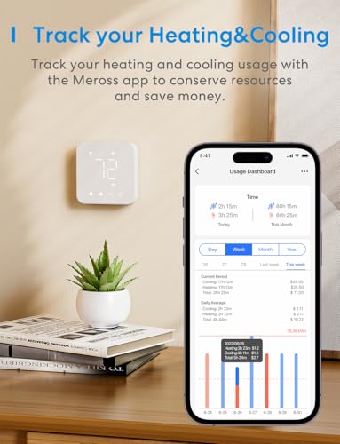 Smart Thermostat, WiFi Thermostat, C-Wire Required S7051