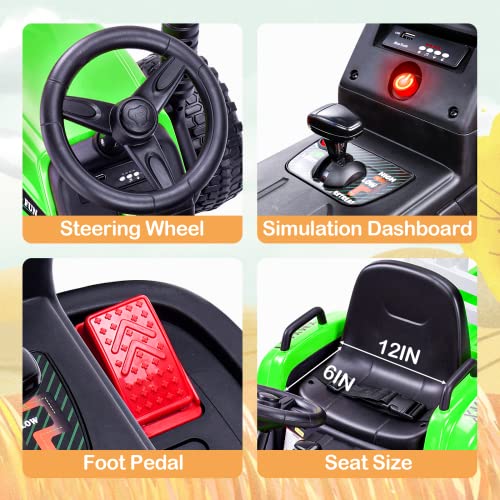 12V Battery Powered Electric Ride on Tractor with Remote Control O9676
