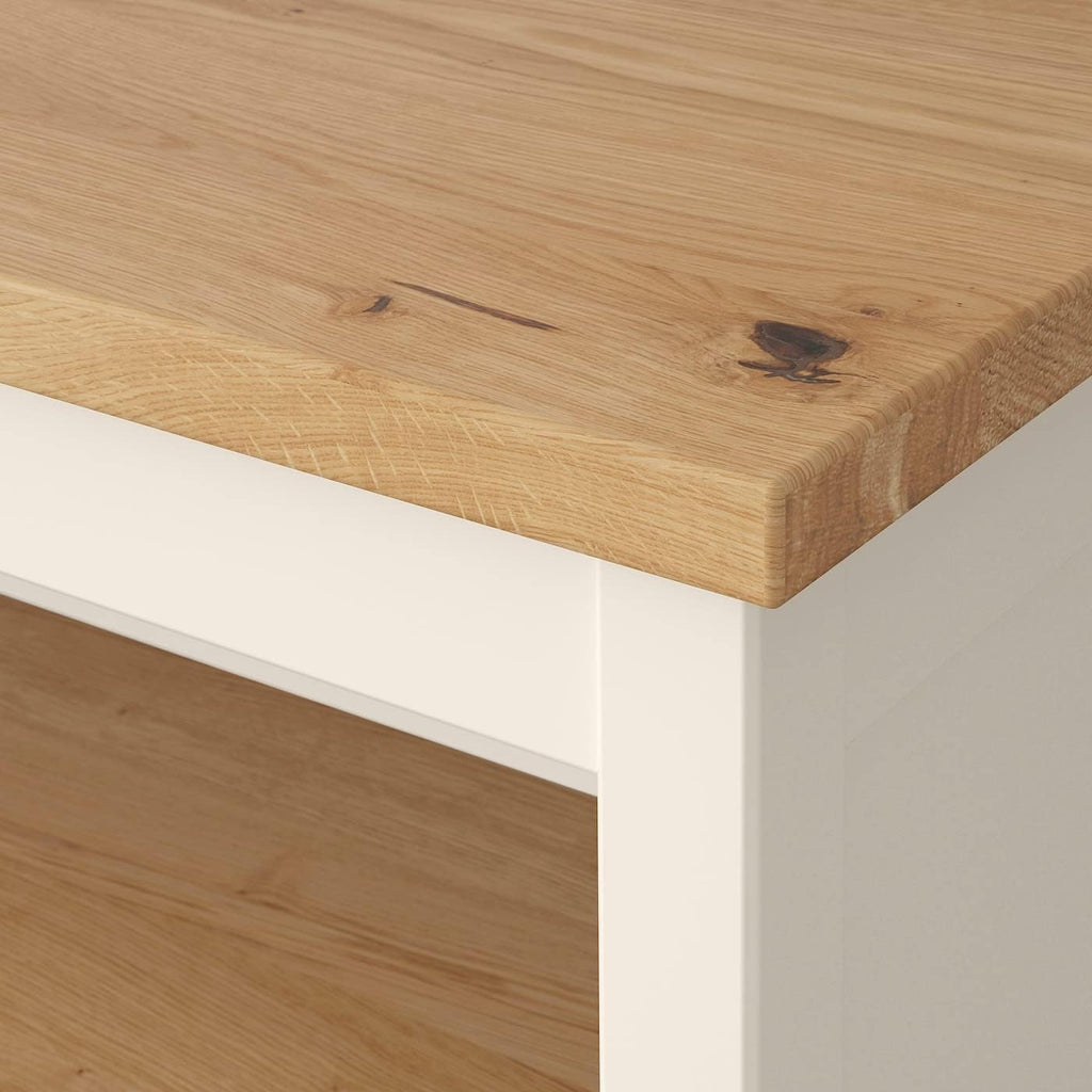 Off-White Oak Kitchen Island Y118