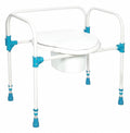 White Plastic Portable Commode Chair I592