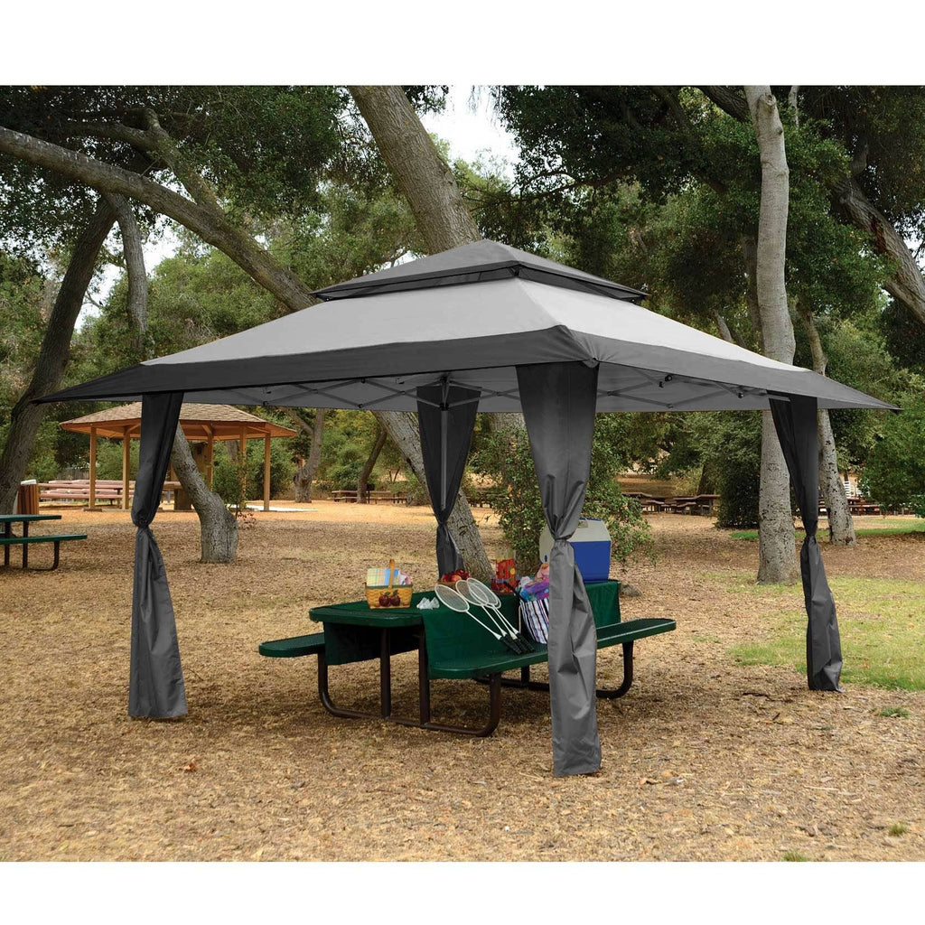 Gray 13 x 13 Foot Instant Gazebo Canopy Tent J674
