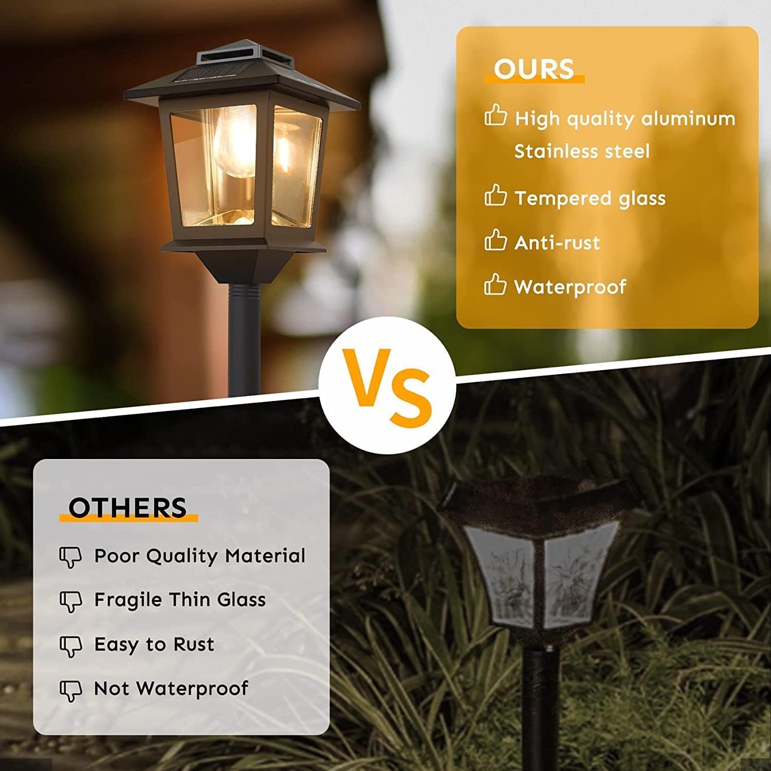 63" Aluminum Solar Lamp Post Lights Outdoor 2 Pack and 2 in 1 Outdoor Solar Lamp Post Light with Planter W1985