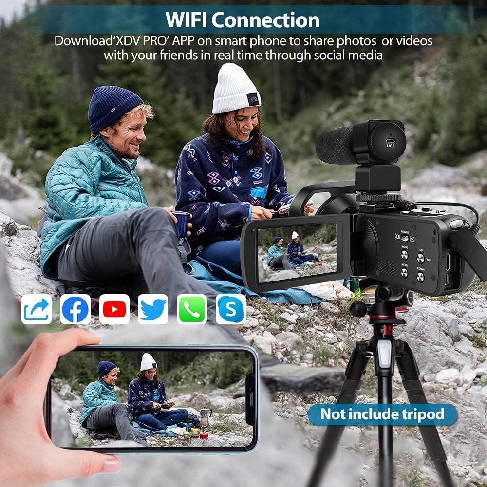 4K 48MP 18X Digital Zoom WiFi IR Night Vision Camcorder G8651