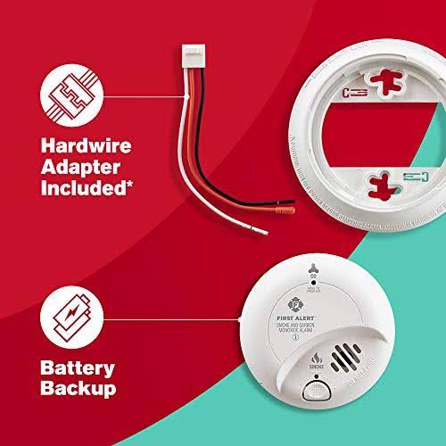 Hardwired AC Smoke and Carbon Monoxide Detector with 10 Year Sealed Battery Backup T93497