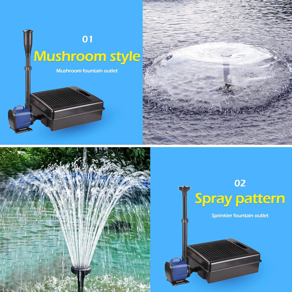 Submersible Pond Filter Pump Fountain Kit 792GPH X67891