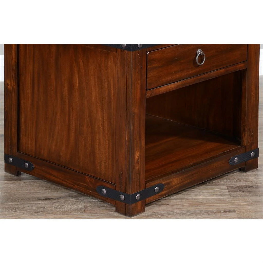 Dark Chocolate Wood End Table Set of 2 V797