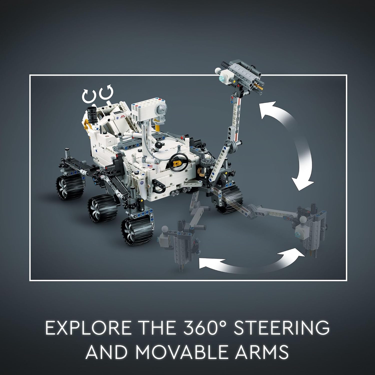 LEGO Technic Mars Rover Perseverance Building Kit with Replica Ingenuity Helicopter M29487