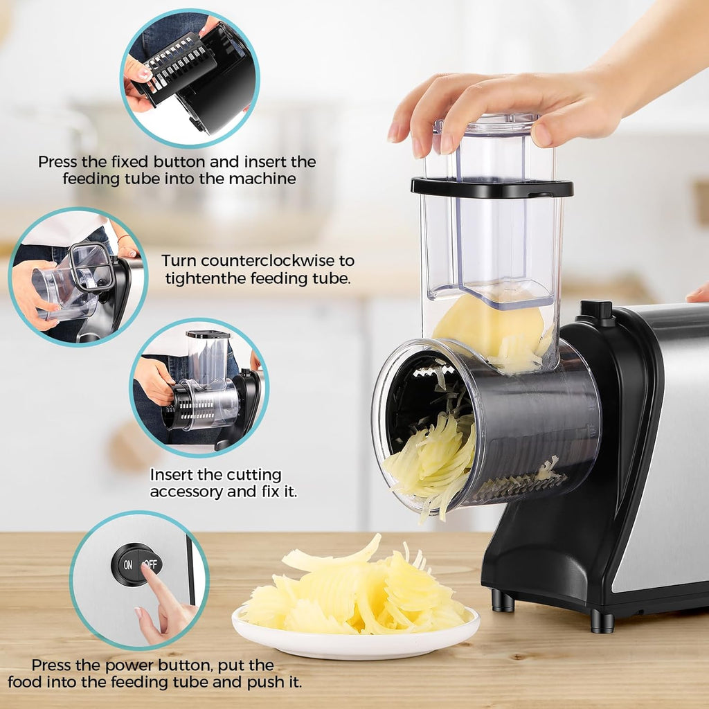 250W Electric Cheese Grater with 5 Attachments Q19685