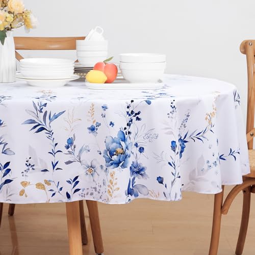 Watercolor Wildflower Waterproof Polyester Tablecloth 60x104 Inch S4560