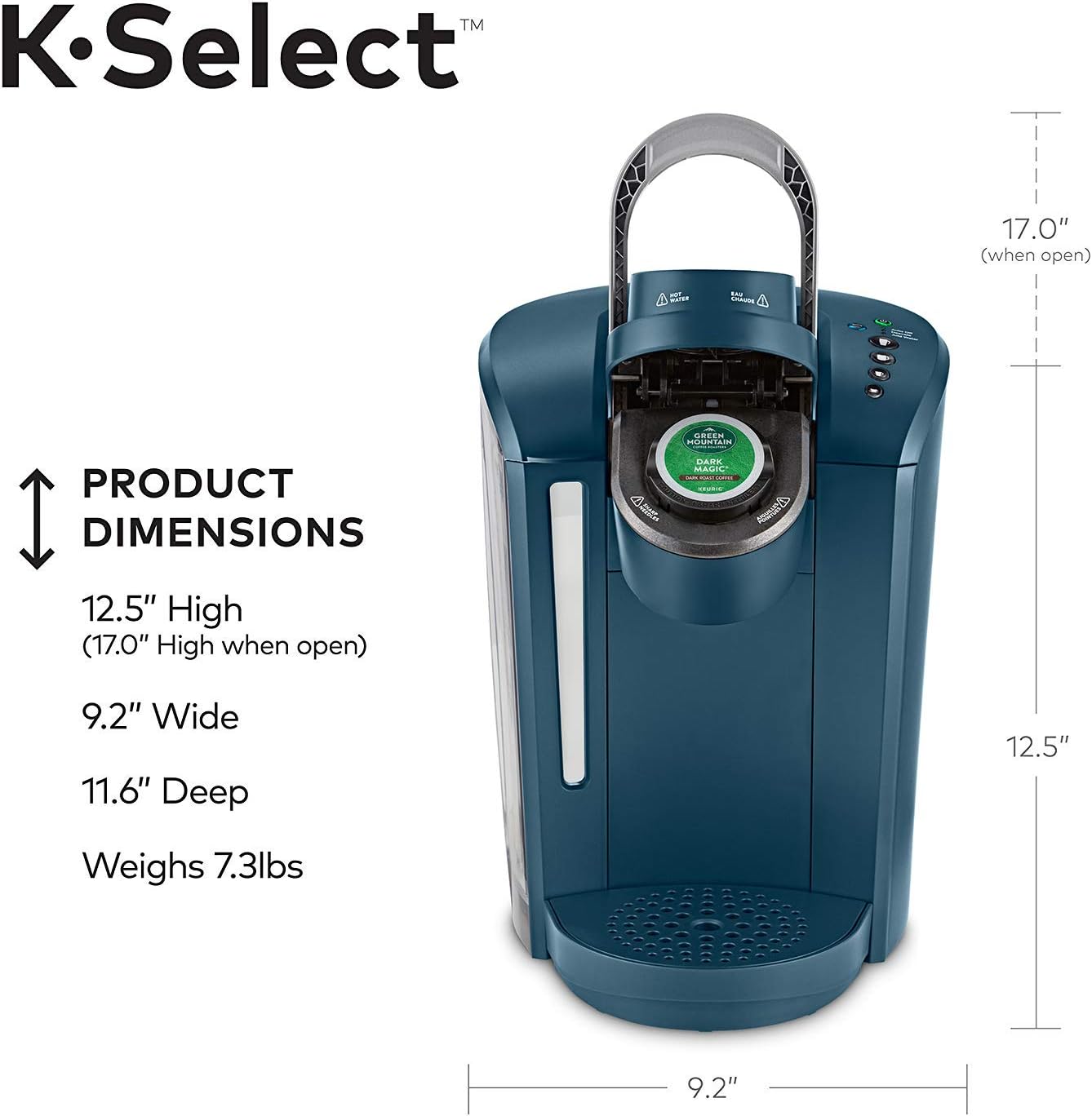 Marine Blue Single Serve K-Cup Pod Coffee Maker P328