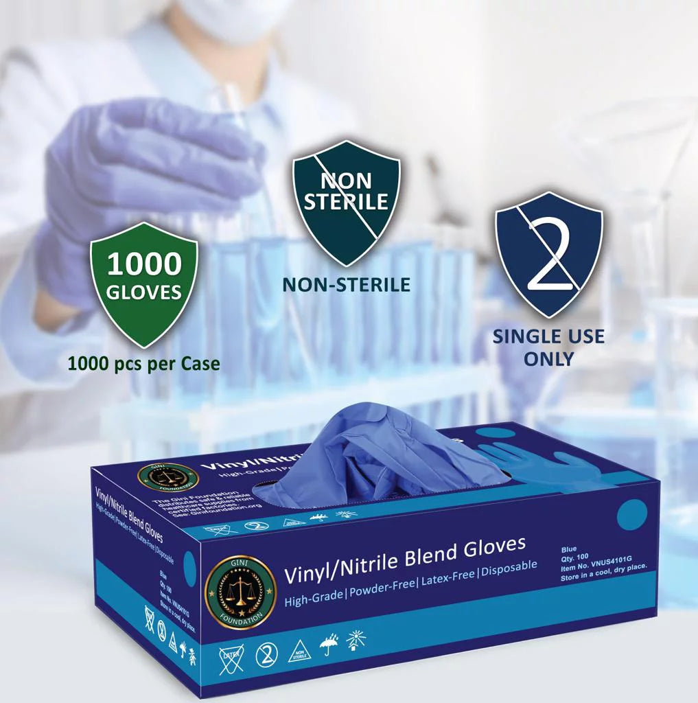 Small Nitrile-Vinyl Blend Disposable Exam Gloves, 1000/Case E503997