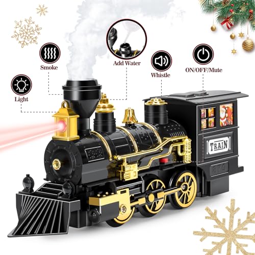 Electric Train Toy with Steam, Light & Sound Y241